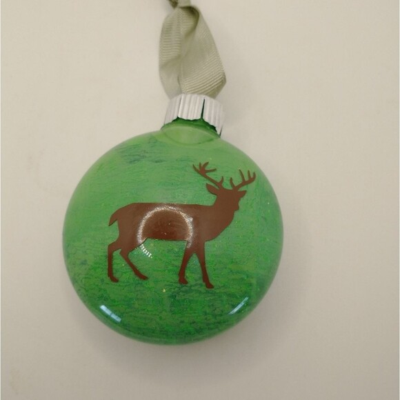 Hand Crafted Buck Deer Christmas Ornament Decorations Plastic Bulb - Picture 3 of 6